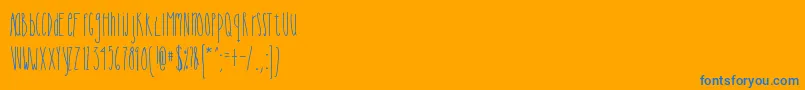 Cutiepie Font – Blue Fonts on Orange Background