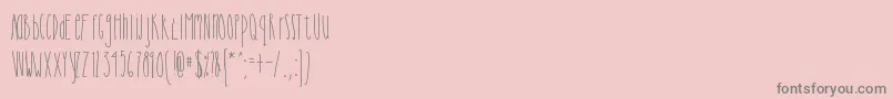 Cutiepie-Schriftart – Graue Schriften auf rosa Hintergrund