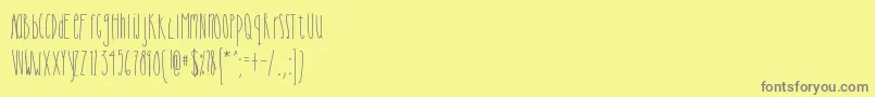 Cutiepie Font – Gray Fonts on Yellow Background
