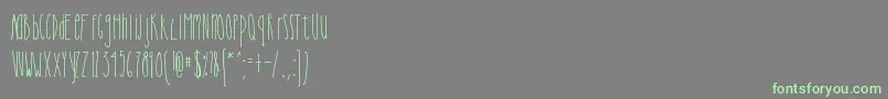 Cutiepie Font – Green Fonts on Gray Background