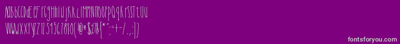 Cutiepie Font – Green Fonts on Purple Background