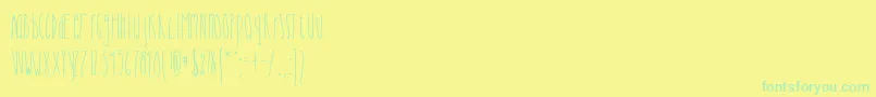 Cutiepie Font – Green Fonts on Yellow Background