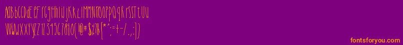 Cutiepie Font – Orange Fonts on Purple Background