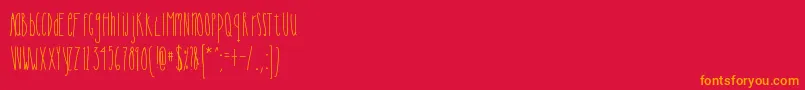 Cutiepie Font – Orange Fonts on Red Background