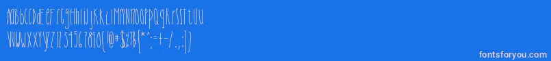 Cutiepie Font – Pink Fonts on Blue Background