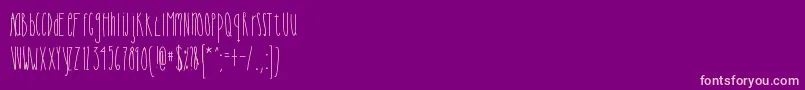 fuente Cutiepie – Fuentes Rosadas Sobre Fondo Morado