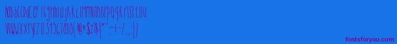 Cutiepie Font – Purple Fonts on Blue Background