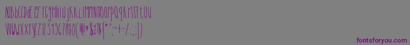 Cutiepie Font – Purple Fonts on Gray Background