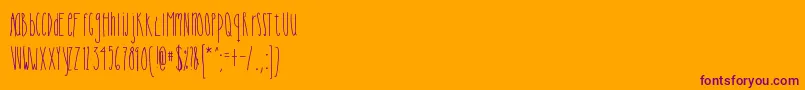 Cutiepie Font – Purple Fonts on Orange Background