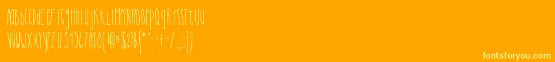 Cutiepie Font – Yellow Fonts on Orange Background