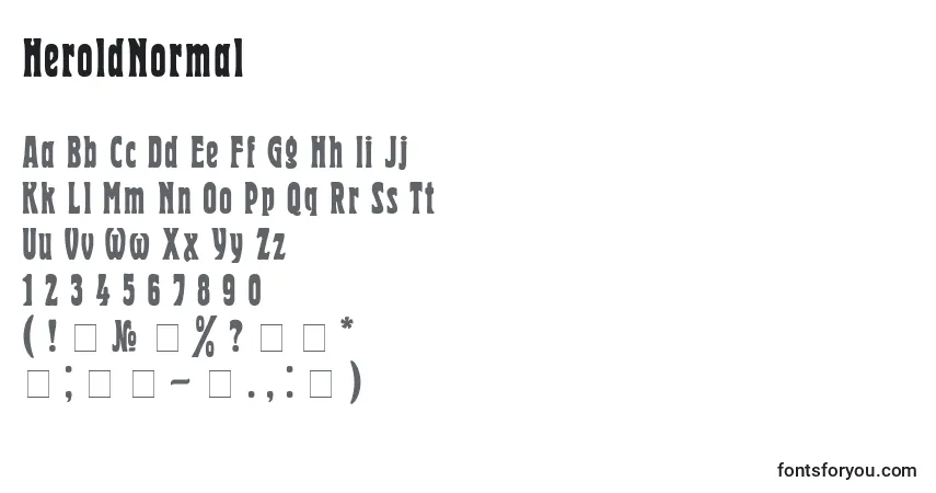 HeroldNormal Font – alphabet, numbers, special characters