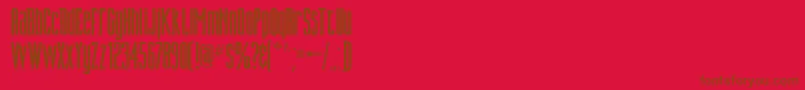 Więcej informacji o czcionce Dntitling Czcionka Dntitling – brązowe czcionki na czerwonym tle
