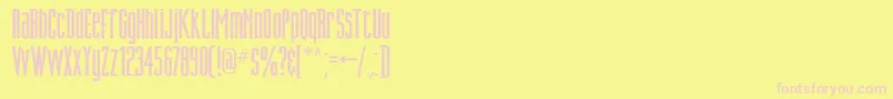 フォントDntitling – ピンクのフォント、黄色の背景