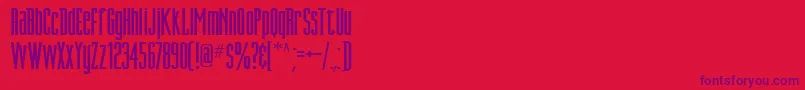 Dntitling Font – Purple Fonts on Red Background