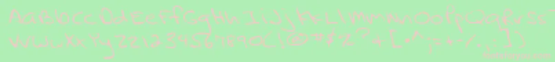 QueryRegular Font – Pink Fonts on Green Background