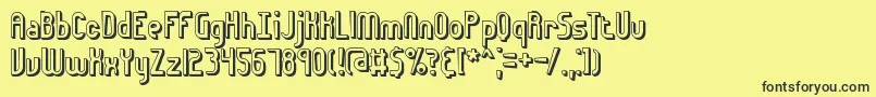 Euphoric3DBrk Font – Black Fonts on Yellow Background