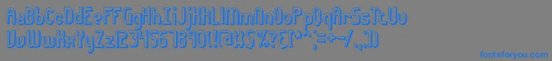 Euphoric3DBrk Font – Blue Fonts on Gray Background