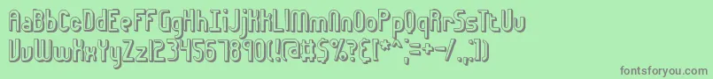 Euphoric3DBrk Font – Gray Fonts on Green Background