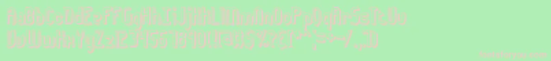 Euphoric3DBrk Font – Pink Fonts on Green Background