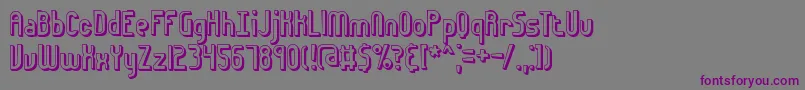 Euphoric3DBrk Font – Purple Fonts on Gray Background