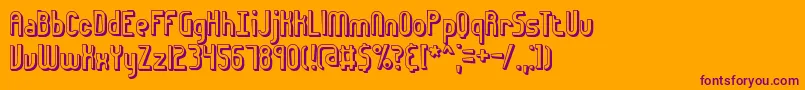 Euphoric3DBrk Font – Purple Fonts on Orange Background