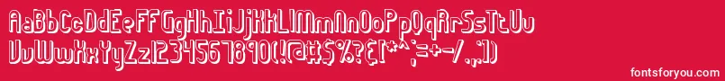 Euphoric3DBrk Font – White Fonts on Red Background