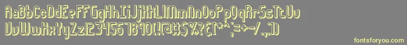 Euphoric3DBrk Font – Yellow Fonts on Gray Background