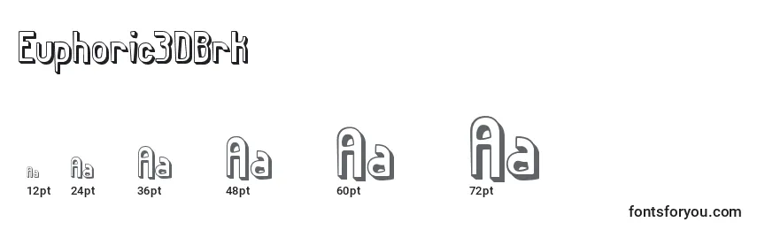 Размеры шрифта Euphoric3DBrk