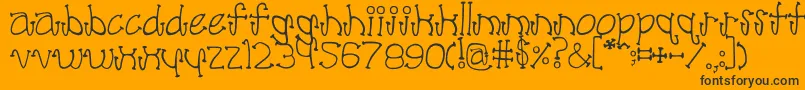 Poodle Font – Black Fonts on Orange Background