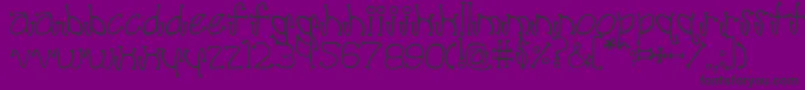 Poodle Font – Black Fonts on Purple Background