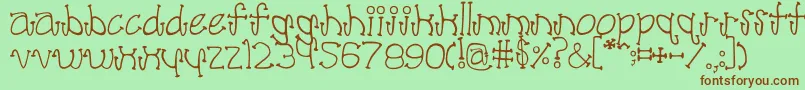 Poodle Font – Brown Fonts on Green Background