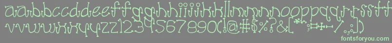 Poodle Font – Green Fonts on Gray Background