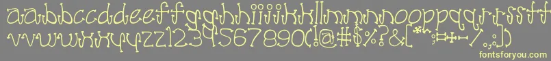 Poodle Font – Yellow Fonts on Gray Background