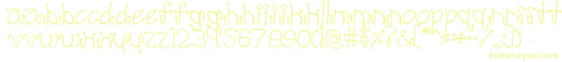 Poodle Font – Yellow Fonts on White Background