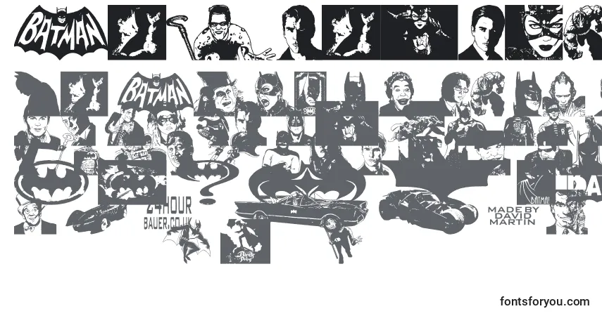 Schriftart BatmanTheDarkKnight – Alphabet, Zahlen, spezielle Symbole