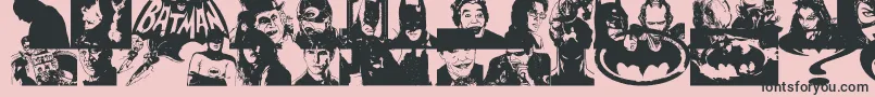 BatmanTheDarkKnight Font – Black Fonts on Pink Background