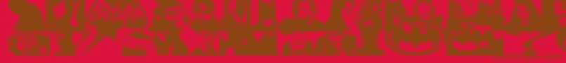 BatmanTheDarkKnight Font – Brown Fonts on Red Background