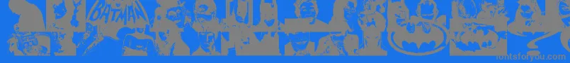 BatmanTheDarkKnight Font – Gray Fonts on Blue Background