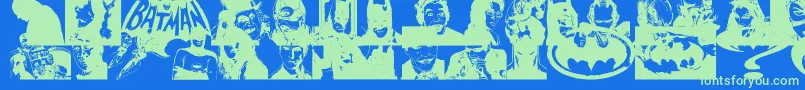 BatmanTheDarkKnight Font – Green Fonts on Blue Background