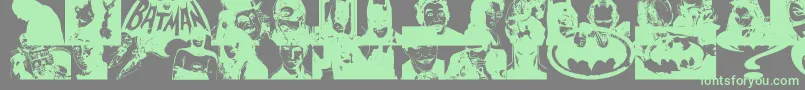 BatmanTheDarkKnight Font – Green Fonts on Gray Background