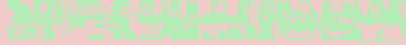 BatmanTheDarkKnight Font – Green Fonts on Pink Background