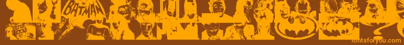 BatmanTheDarkKnight Font – Orange Fonts on Brown Background