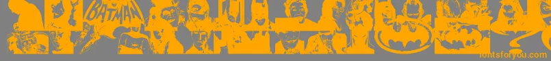 Fonte BatmanTheDarkKnight – fontes laranjas em um fundo cinza