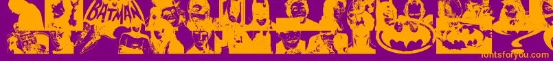 BatmanTheDarkKnight Font – Orange Fonts on Purple Background