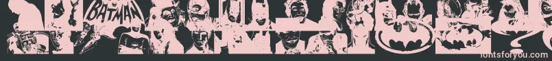 フォントBatmanTheDarkKnight – 黒い背景にピンクのフォント