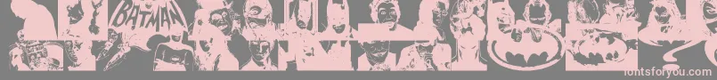 BatmanTheDarkKnight Font – Pink Fonts on Gray Background
