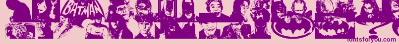 BatmanTheDarkKnight Font – Purple Fonts on Pink Background