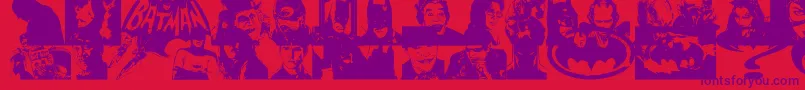 BatmanTheDarkKnight Font – Purple Fonts on Red Background