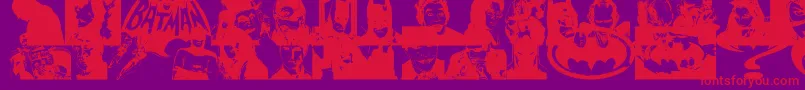 BatmanTheDarkKnight Font – Red Fonts on Purple Background