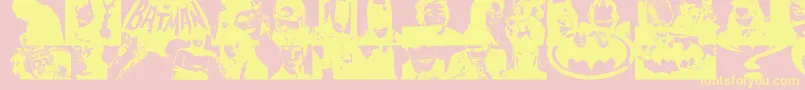 BatmanTheDarkKnight Font – Yellow Fonts on Pink Background